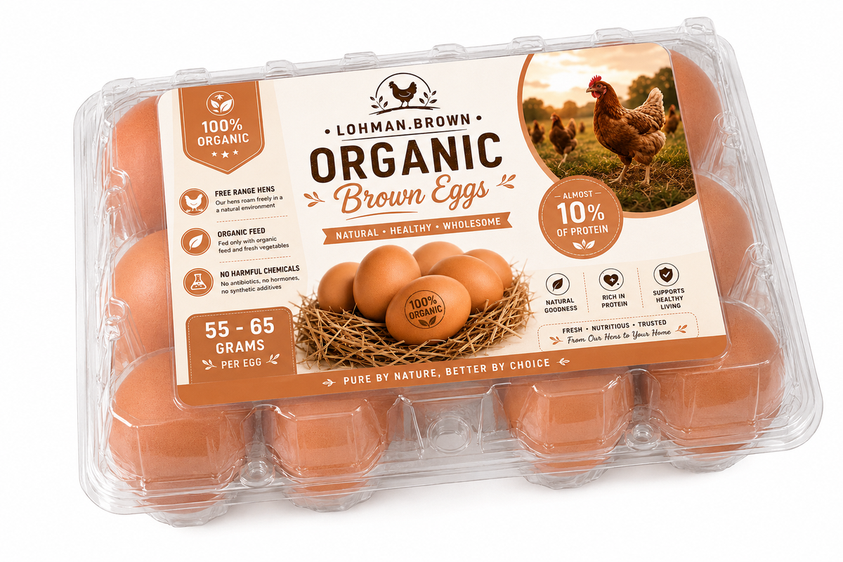 Sehat Ul Barakah Organic Brown Eggs Farm Fresh, Free-Range &amp; Naturally Nutritious